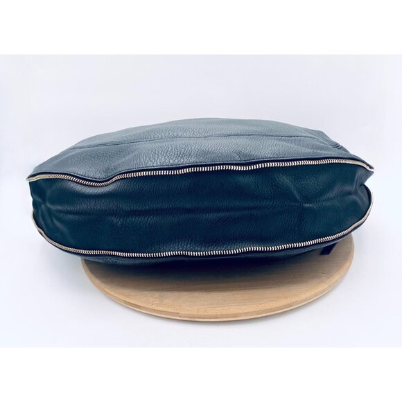 Anthropologie Crossbody Purse Womens XL Black Leather Hobo Messenger Bag - Picture 6 of 12